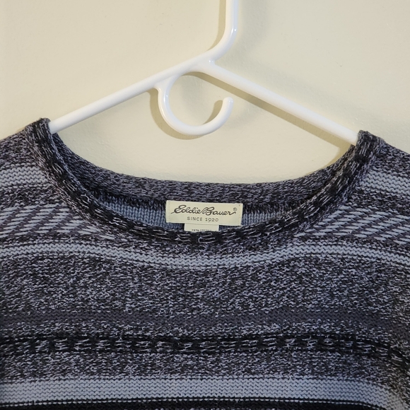 Vintage Eddie Bauer Blue Striped Sweater Size L - Picture 7 of 11